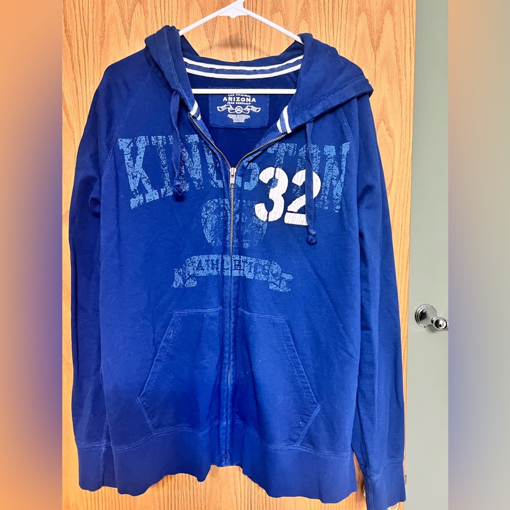 Arizona zipper hoodie in blue